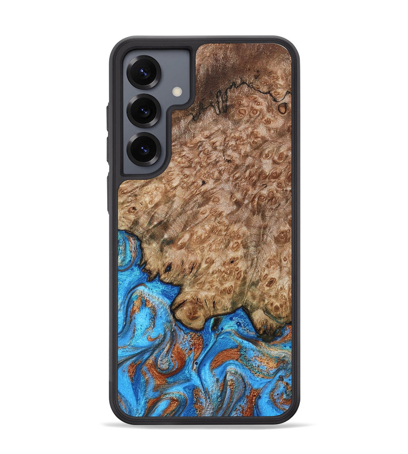 Galaxy S25 Plus Wood Phone Case - Orion (Teal & Gold, 799655)