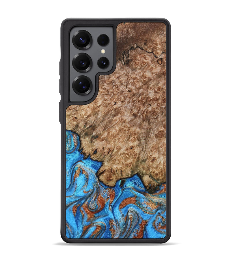 Galaxy S25 Ultra Wood Phone Case - Orion (Teal & Gold, 799655)