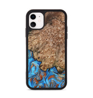 iPhone 11 Wood Phone Case - Orion (Teal & Gold, 799655)