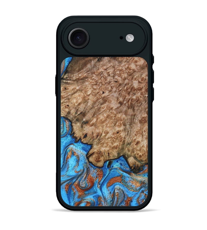 iPhone 17 Air Wood Phone Case - Orion (Teal & Gold, 799655)