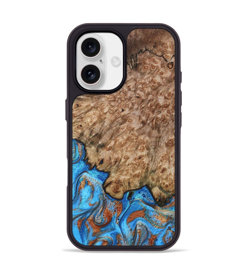 iPhone 17 Wood Phone Case - Orion (Teal & Gold, 799655)