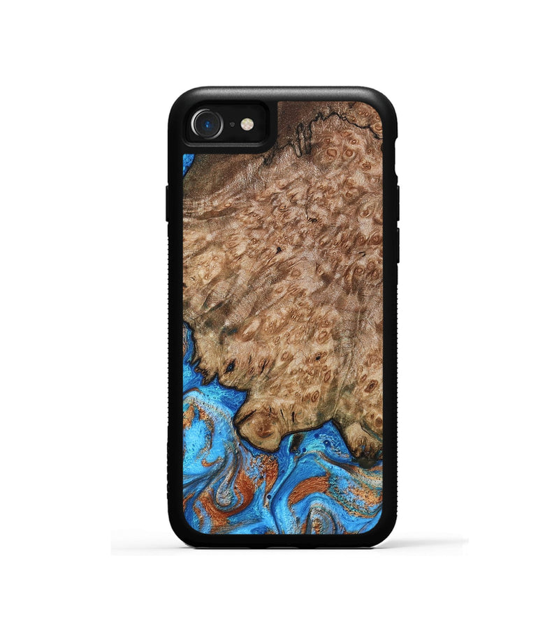 iPhone SE Wood Phone Case - Orion (Teal & Gold, 799655)