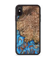 iPhone Xs Max Wood Phone Case - Orion (Teal & Gold, 799655)
