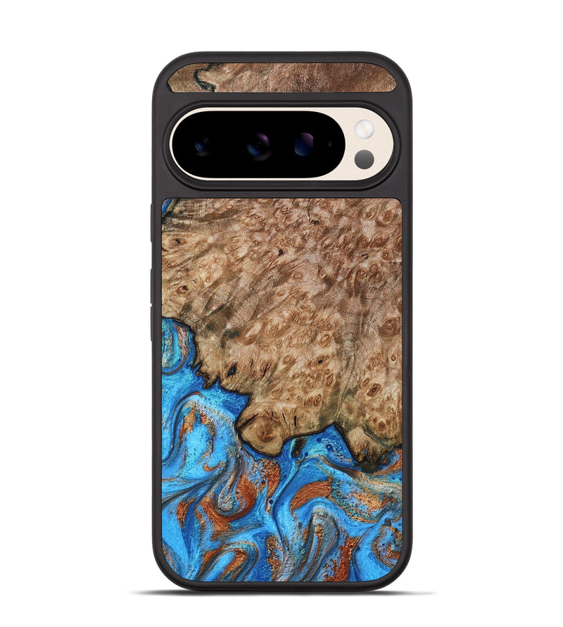 Pixel 10 Wood Phone Case - Orion (Teal & Gold, 799655)