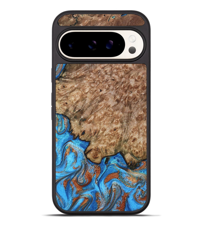 Pixel 9 Pro XL Wood Phone Case - Orion (Teal & Gold, 799655)