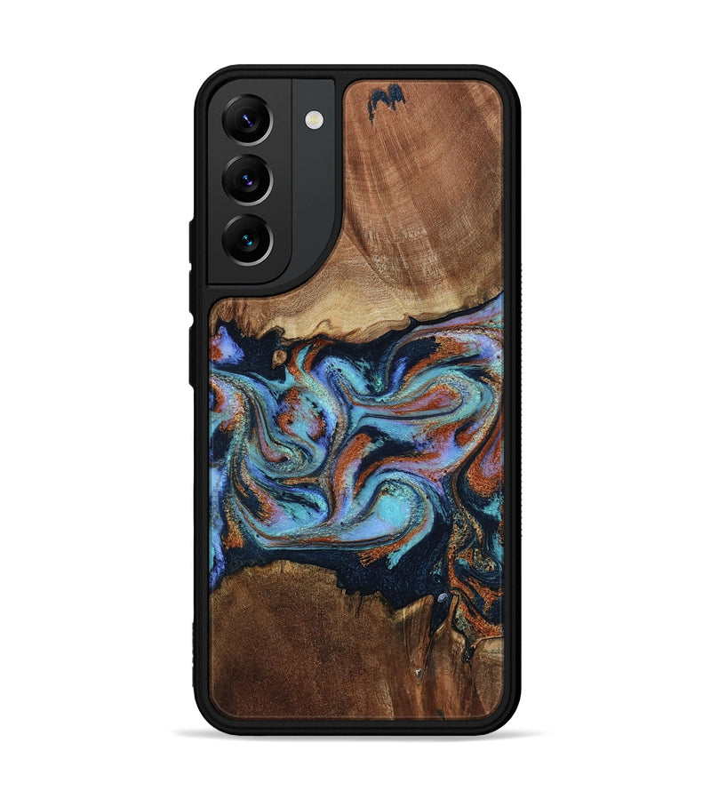 Galaxy S22 Plus Wood Phone Case - Atlas (Teal & Gold, 799656)