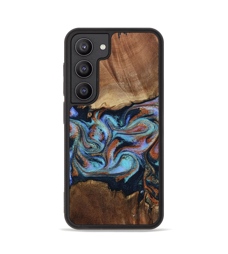 Galaxy S23 Wood Phone Case - Atlas (Teal & Gold, 799656)