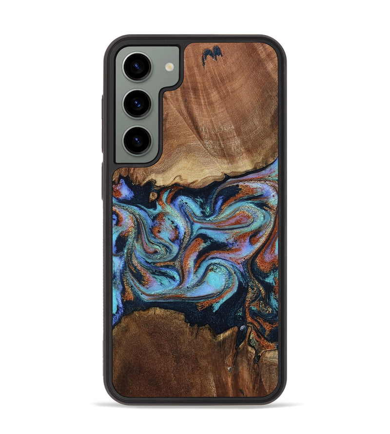 Galaxy S23 Plus Wood Phone Case - Atlas (Teal & Gold, 799656)