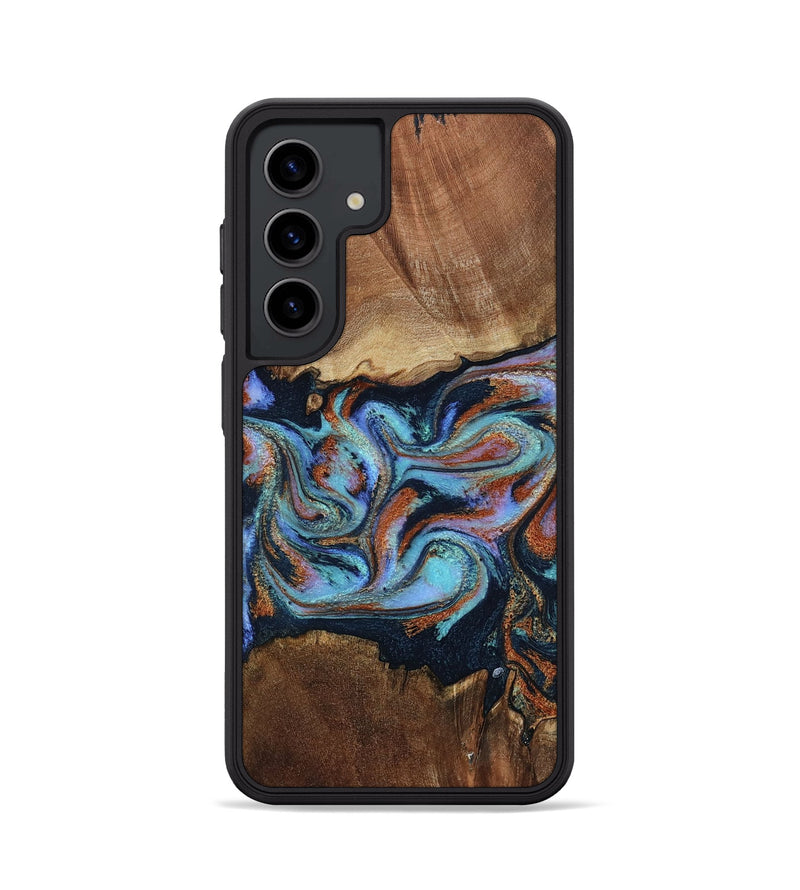Galaxy S24 Wood Phone Case - Atlas (Teal & Gold, 799656)
