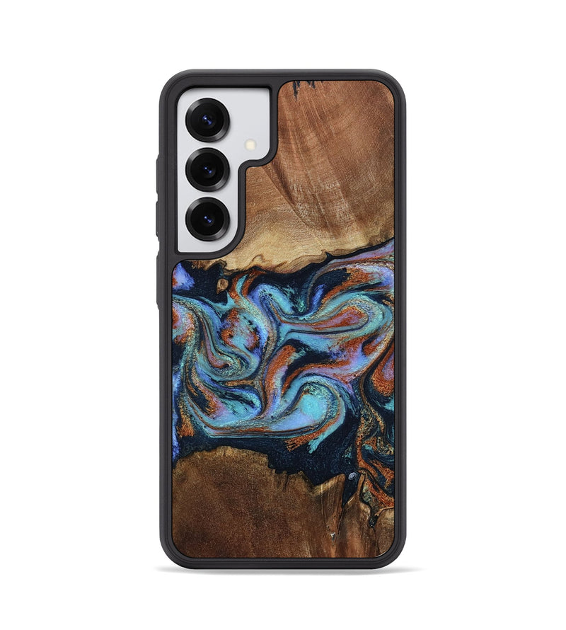 Galaxy S25 Wood Phone Case - Atlas (Teal & Gold, 799656)