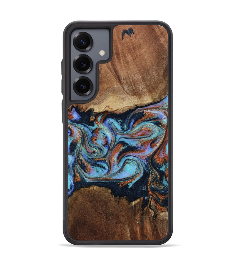 Galaxy S25 Plus Wood Phone Case - Atlas (Teal & Gold, 799656)
