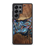 Galaxy S25 Ultra Wood Phone Case - Atlas (Teal & Gold, 799656)