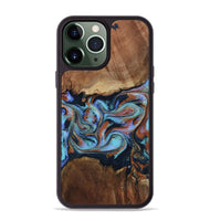 iPhone 13 Pro Max Wood Phone Case - Atlas (Teal & Gold, 799656)