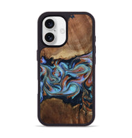iPhone 17 Wood Phone Case - Atlas (Teal & Gold, 799656)