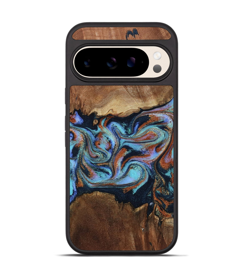 Pixel 10 Wood Phone Case - Atlas (Teal & Gold, 799656)
