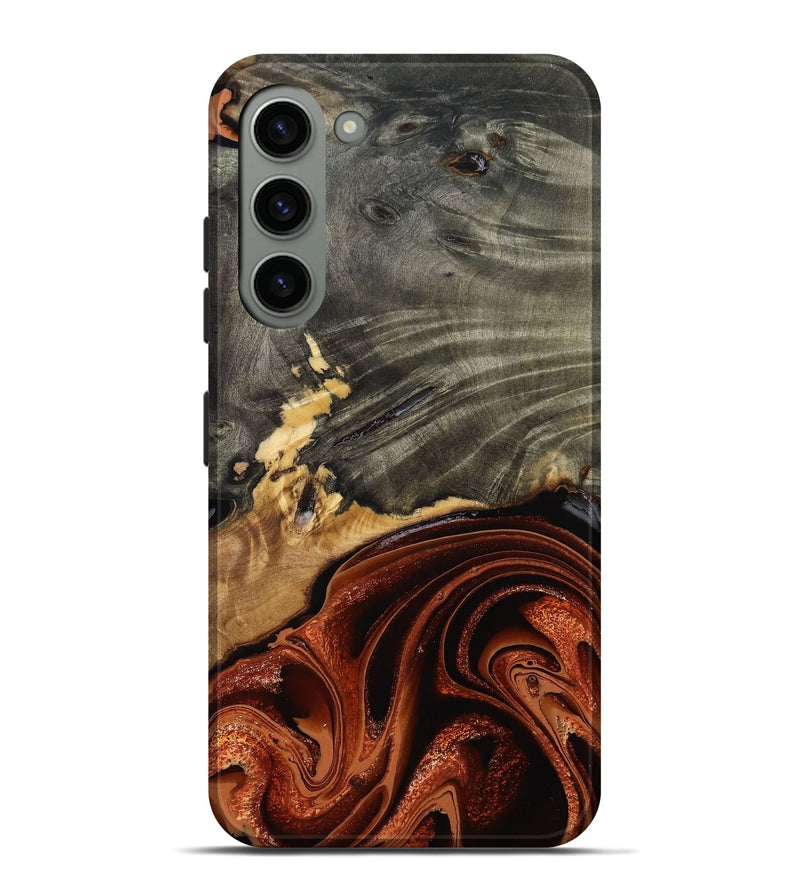 Galaxy S23 Plus Wood Live Edge Phone Case - Issac (Red, 799657)