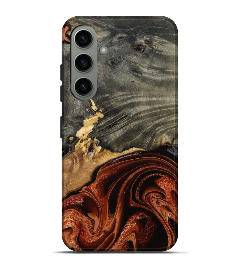 Galaxy S24 Plus Wood Live Edge Phone Case - Issac (Red, 799657)