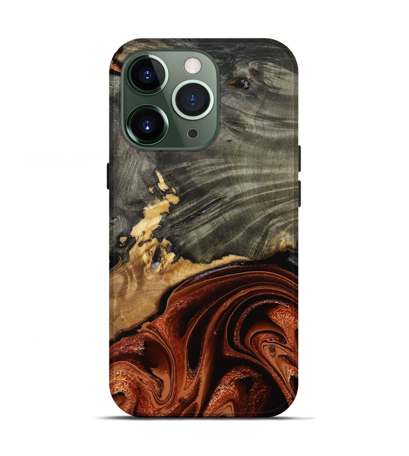 iPhone 13 Pro Wood Live Edge Phone Case - Issac (Red, 799657)