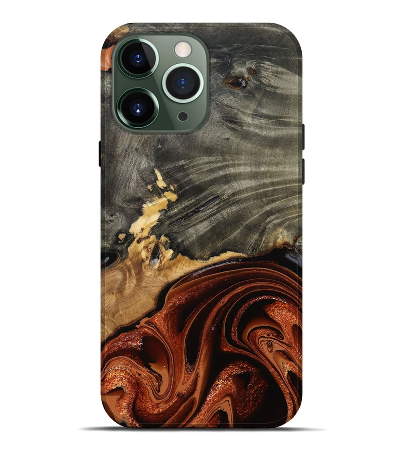 iPhone 13 Pro Max Wood Live Edge Phone Case - Issac (Red, 799657)