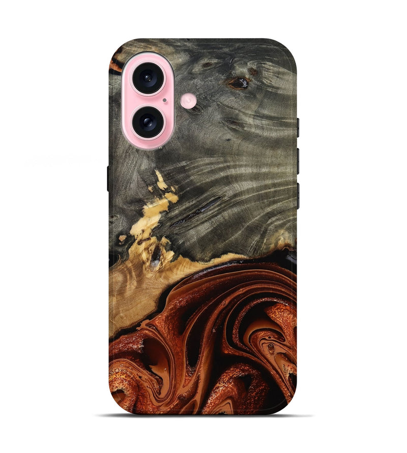 iPhone 17 Wood Live Edge Phone Case - Issac (Red, 799657)