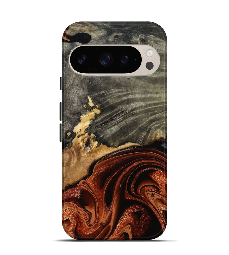 Pixel 10 Pro Wood Live Edge Phone Case - Issac (Red, 799657)