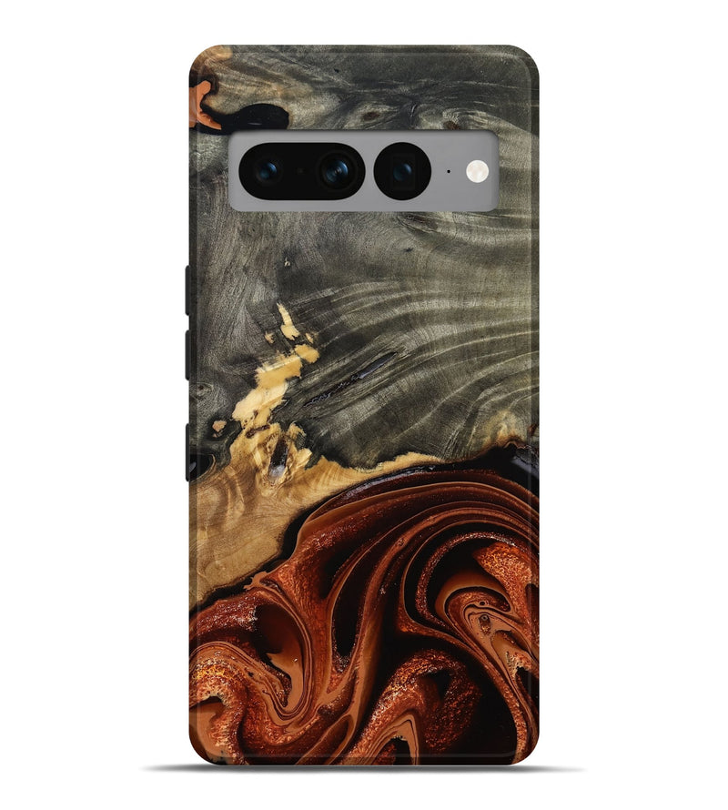 Pixel 7 Pro Wood Live Edge Phone Case - Issac (Red, 799657)