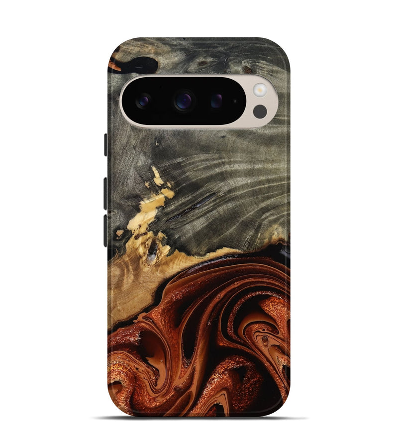 Pixel 9 Wood Live Edge Phone Case - Issac (Red, 799657)