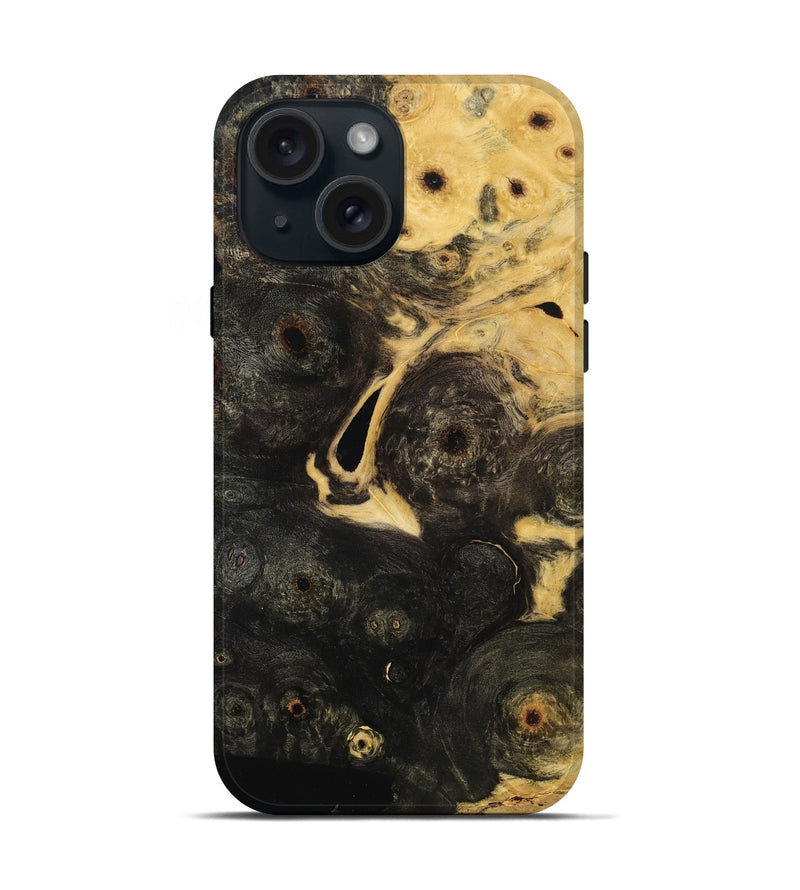 iPhone 15 Wood Live Edge Phone Case - Alyse (Wood Burl, 799658)