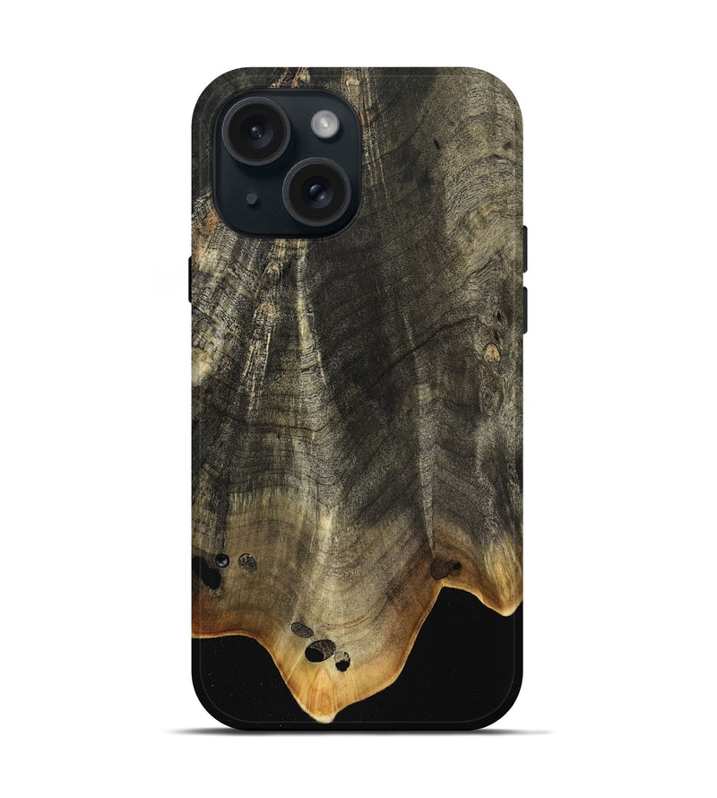iPhone 15 Wood Live Edge Phone Case - Elmo (Wood Burl, 799659)