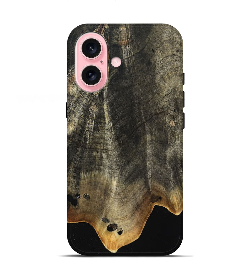 iPhone 16 Wood Live Edge Phone Case - Elmo (Wood Burl, 799659)
