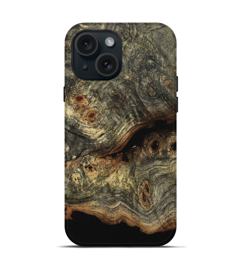 iPhone 15 Wood Live Edge Phone Case - Johnna (Wood Burl, 799660)