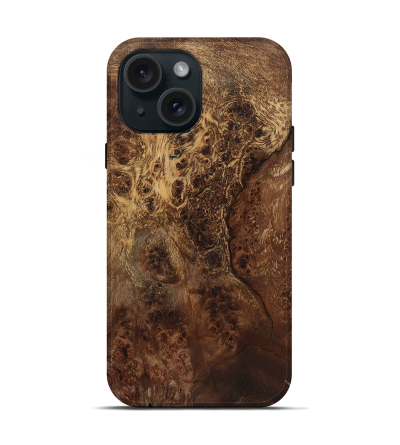 iPhone 15 Wood Live Edge Phone Case - Zev (Wood Burl, 799661)