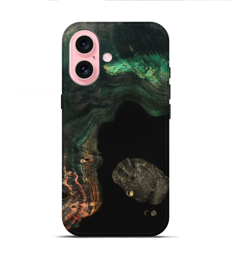 iPhone 16 Wood Live Edge Phone Case - Ara (Wood Burl, 799663)
