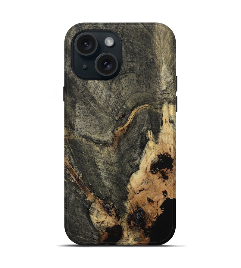 iPhone 15 Wood Live Edge Phone Case - Ronin (Wood Burl, 799666)