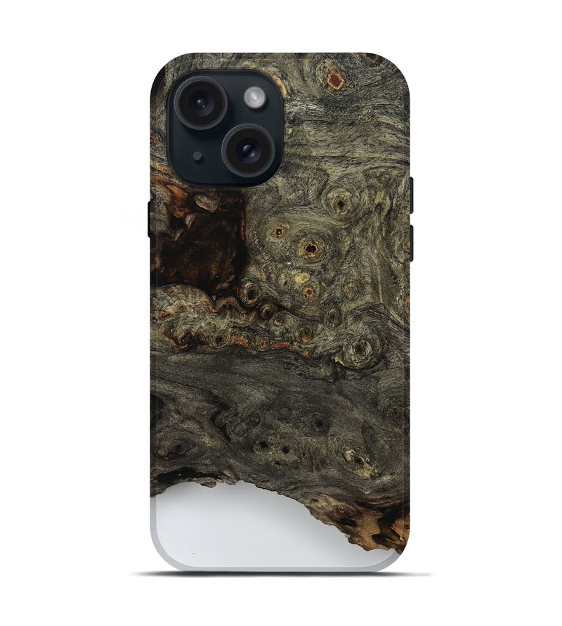 iPhone 15 Wood Live Edge Phone Case - Reece (Clear, 799669)