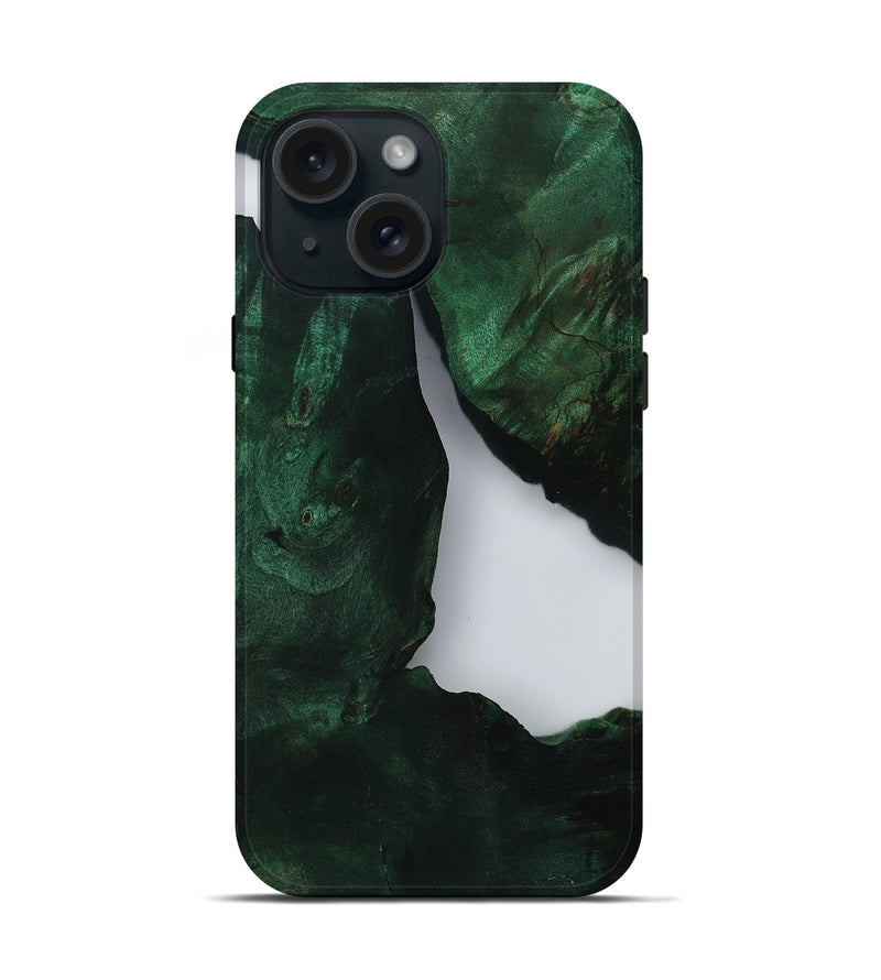 iPhone 15 Wood Live Edge Phone Case - Zayn (Clear, 799671)