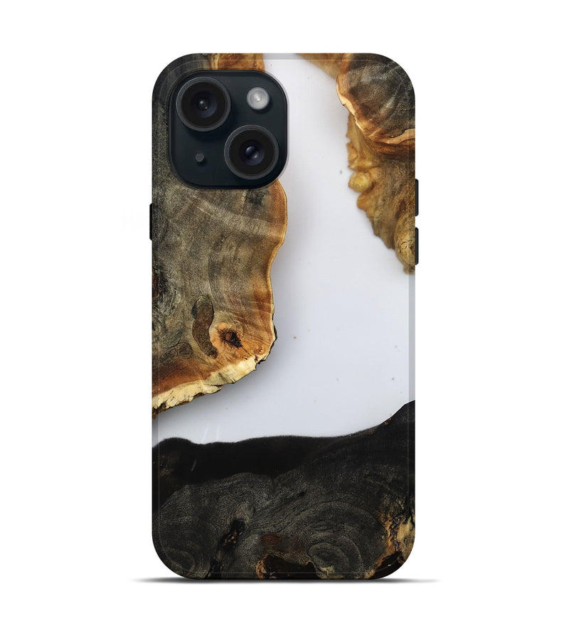 iPhone 15 Wood Live Edge Phone Case - Dana (Clear, 799672)