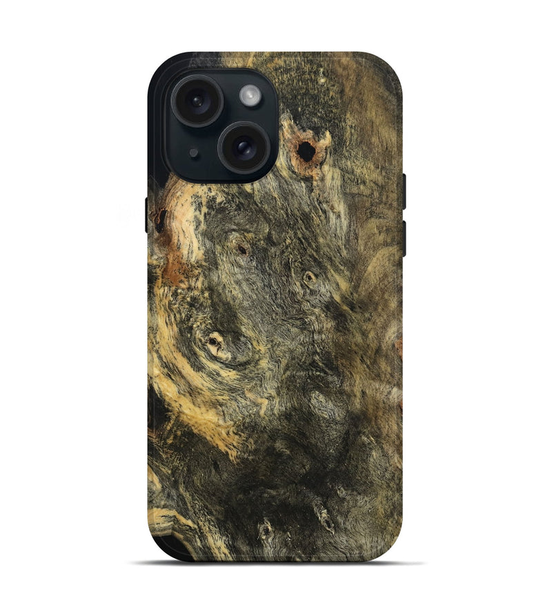 iPhone 15 Wood Live Edge Phone Case - Katina (Wood Burl, 799673)