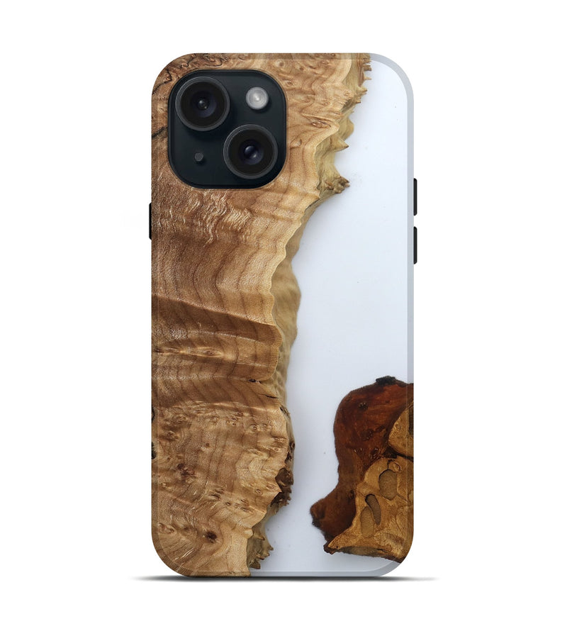 iPhone 15 Wood Live Edge Phone Case - Marty (Clear, 799674)