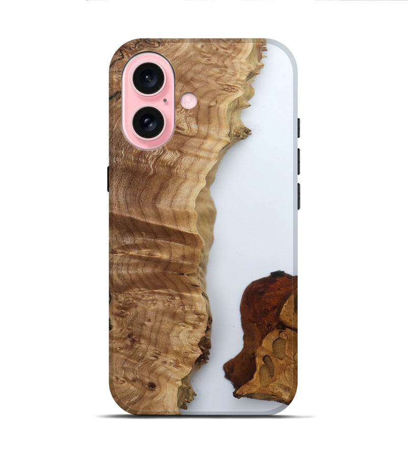 iPhone 16 Wood Live Edge Phone Case - Marty (Clear, 799674)