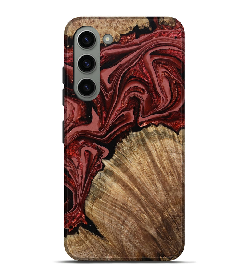 Galaxy S23 Plus Wood Live Edge Phone Case - Anika (Red, 799675)