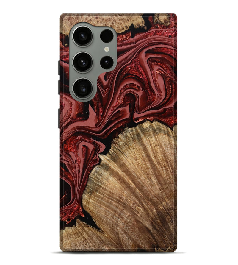 Galaxy S24 Ultra Wood Live Edge Phone Case - Anika (Red, 799675)