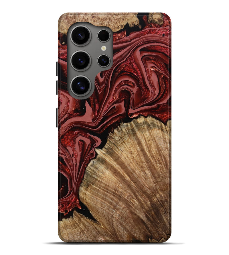 Galaxy S25 Ultra Wood Live Edge Phone Case - Anika (Red, 799675)