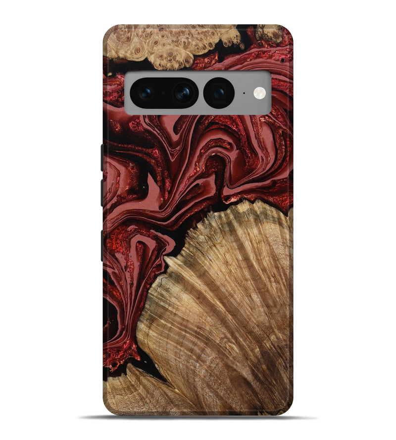 Pixel 7 Pro Wood Live Edge Phone Case - Anika (Red, 799675)