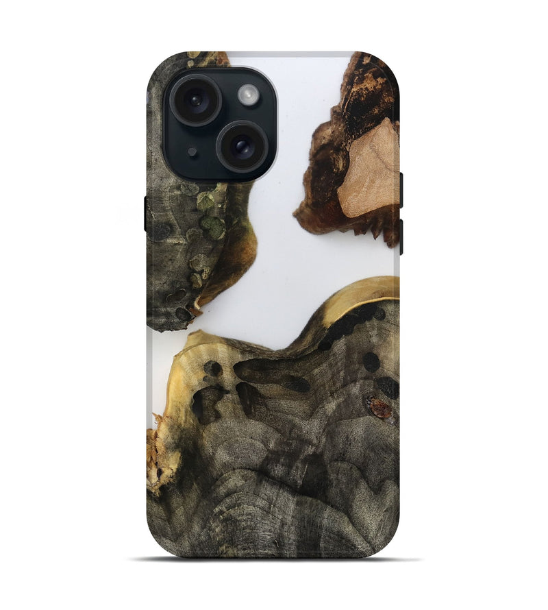 iPhone 15 Wood Live Edge Phone Case - Kaliyah (Clear, 799676)