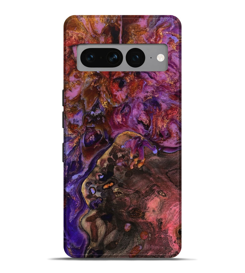 Pixel 7 Pro Wood Live Edge Phone Case - Latifah (Red, 799677)