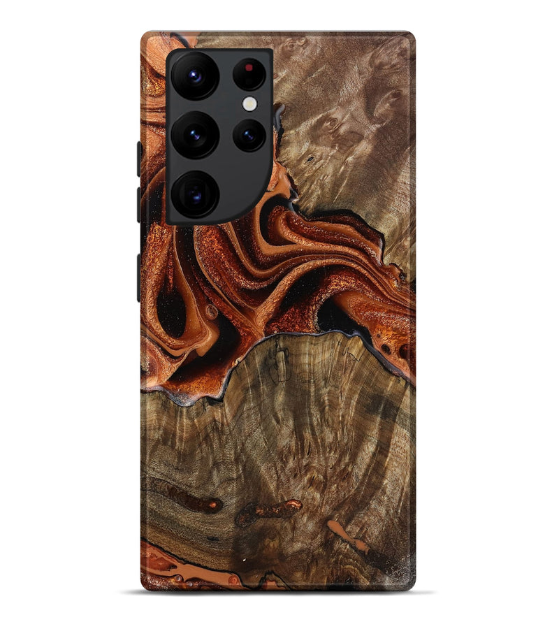 Galaxy S22 Ultra Wood Live Edge Phone Case - Giana (Red, 799681)