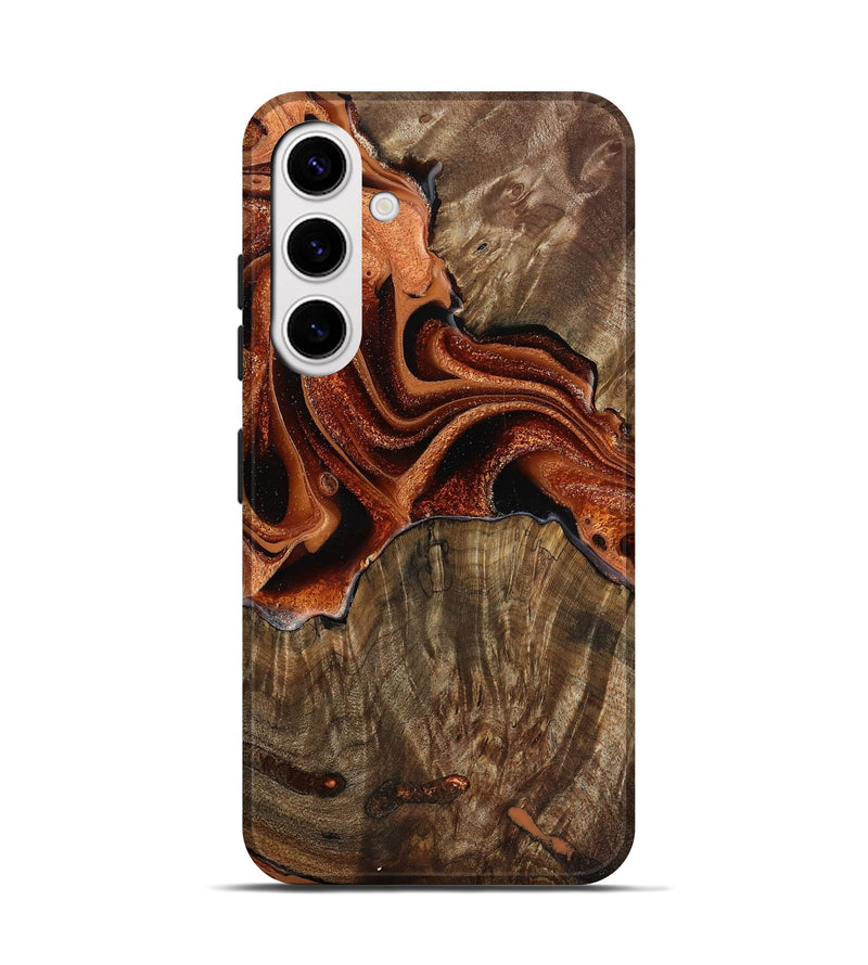 Galaxy S25 Wood Live Edge Phone Case - Giana (Red, 799681)