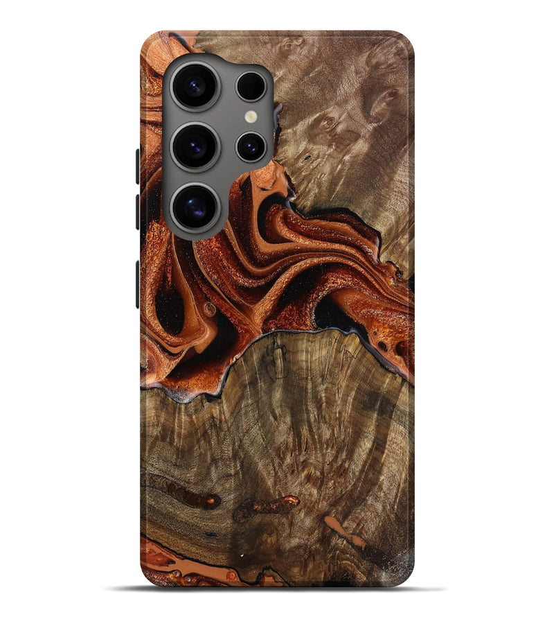 Galaxy S25 Ultra Wood Live Edge Phone Case - Giana (Red, 799681)