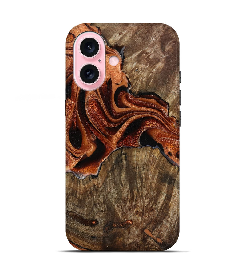 iPhone 17 Wood Live Edge Phone Case - Giana (Red, 799681)